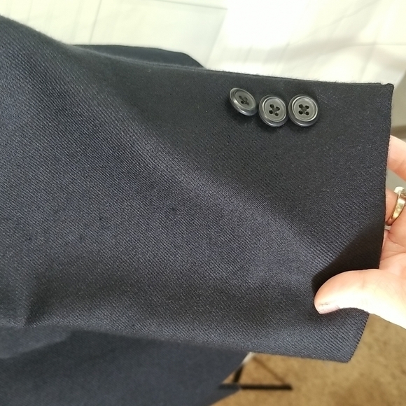 JOHN W. Nordstrom 44R Sport Coat Loro Pianna Italy 100% Cashmere Navy Two Button - Picture 5 of 17